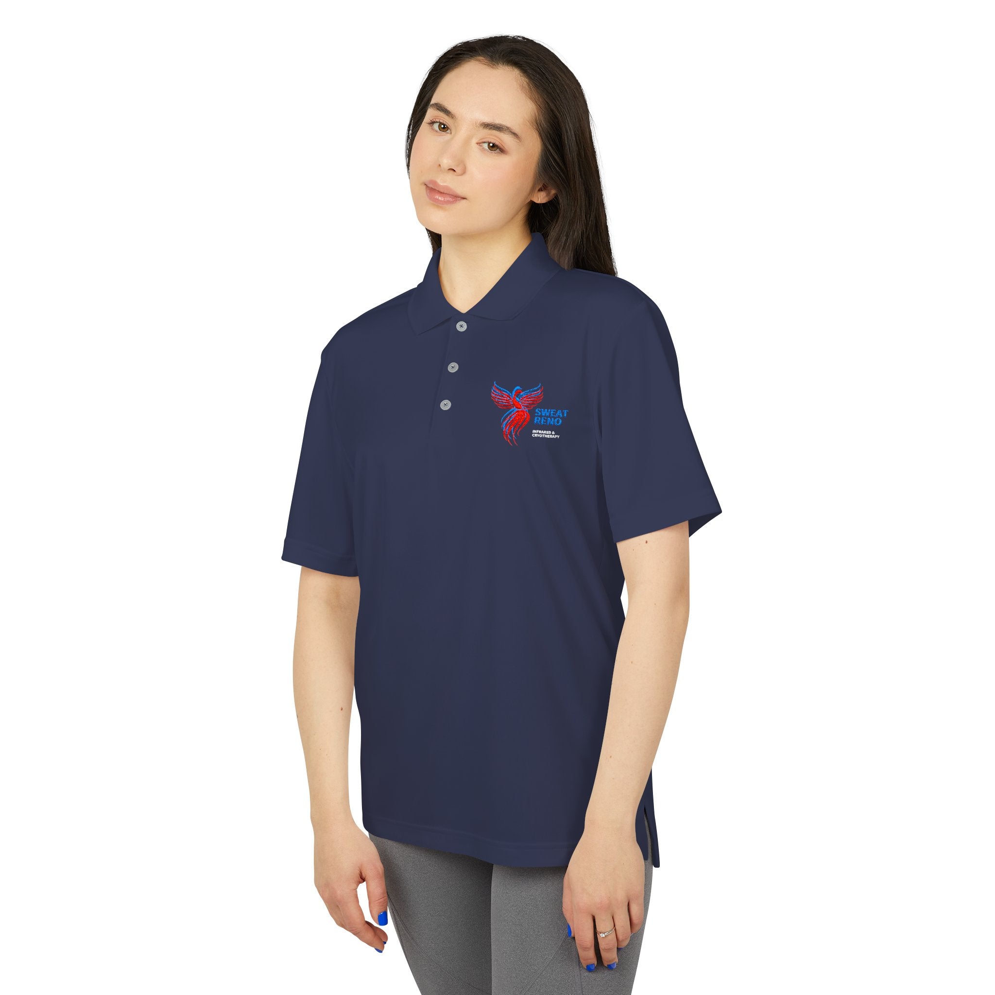 Patriotic Heartbeat Polo — 'Sweet Home' USA Performance Shirt