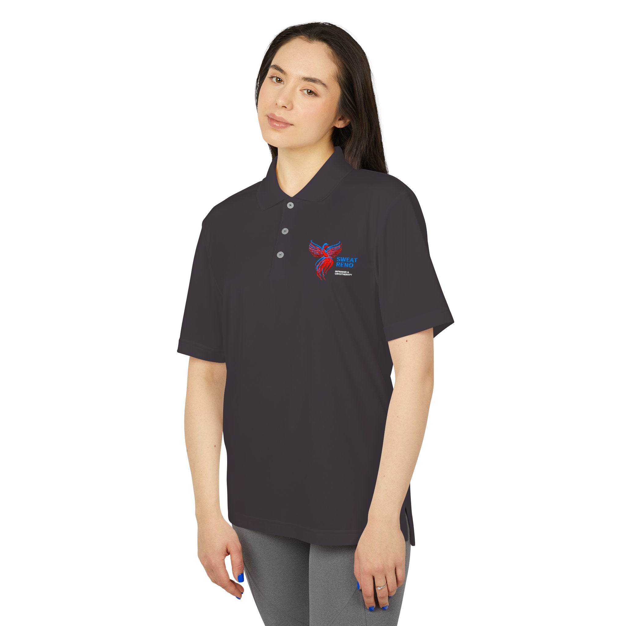Patriotic Heartbeat Polo — 'Sweet Home' USA Performance Shirt