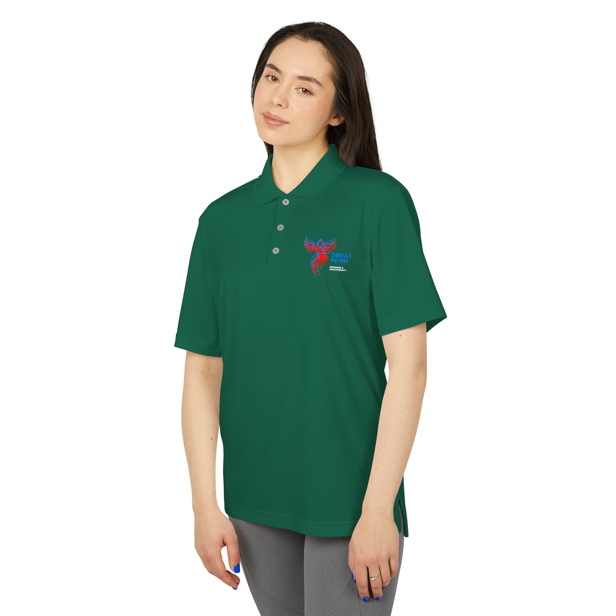 Patriotic Heartbeat Polo — 'Sweet Home' USA Performance Shirt