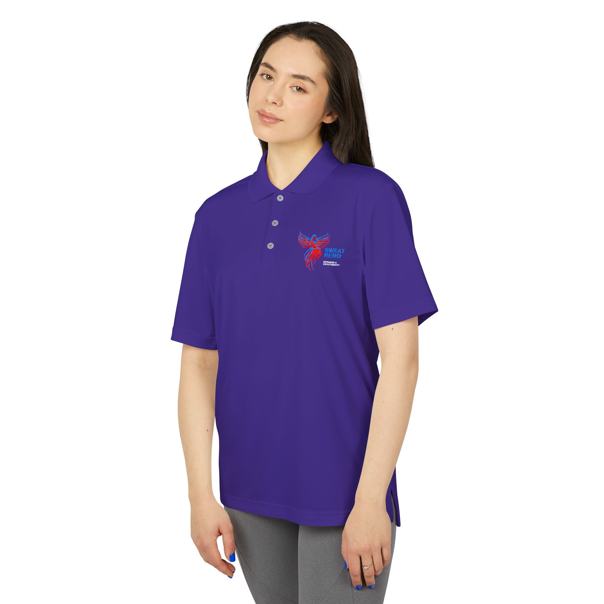 Patriotic Heartbeat Polo — 'Sweet Home' USA Performance Shirt