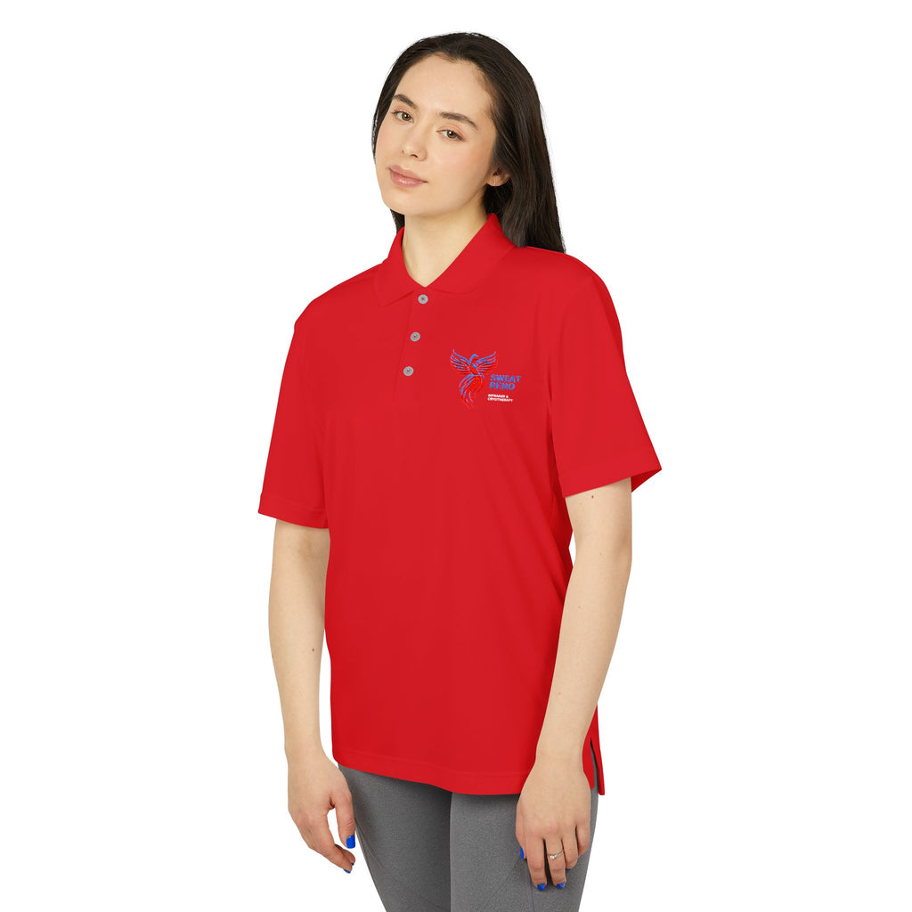 Patriotic Heartbeat Polo — 'Sweet Home' USA Performance Shirt