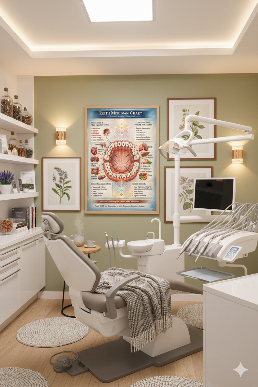 Dental Reflexology Chart Rolled Poster