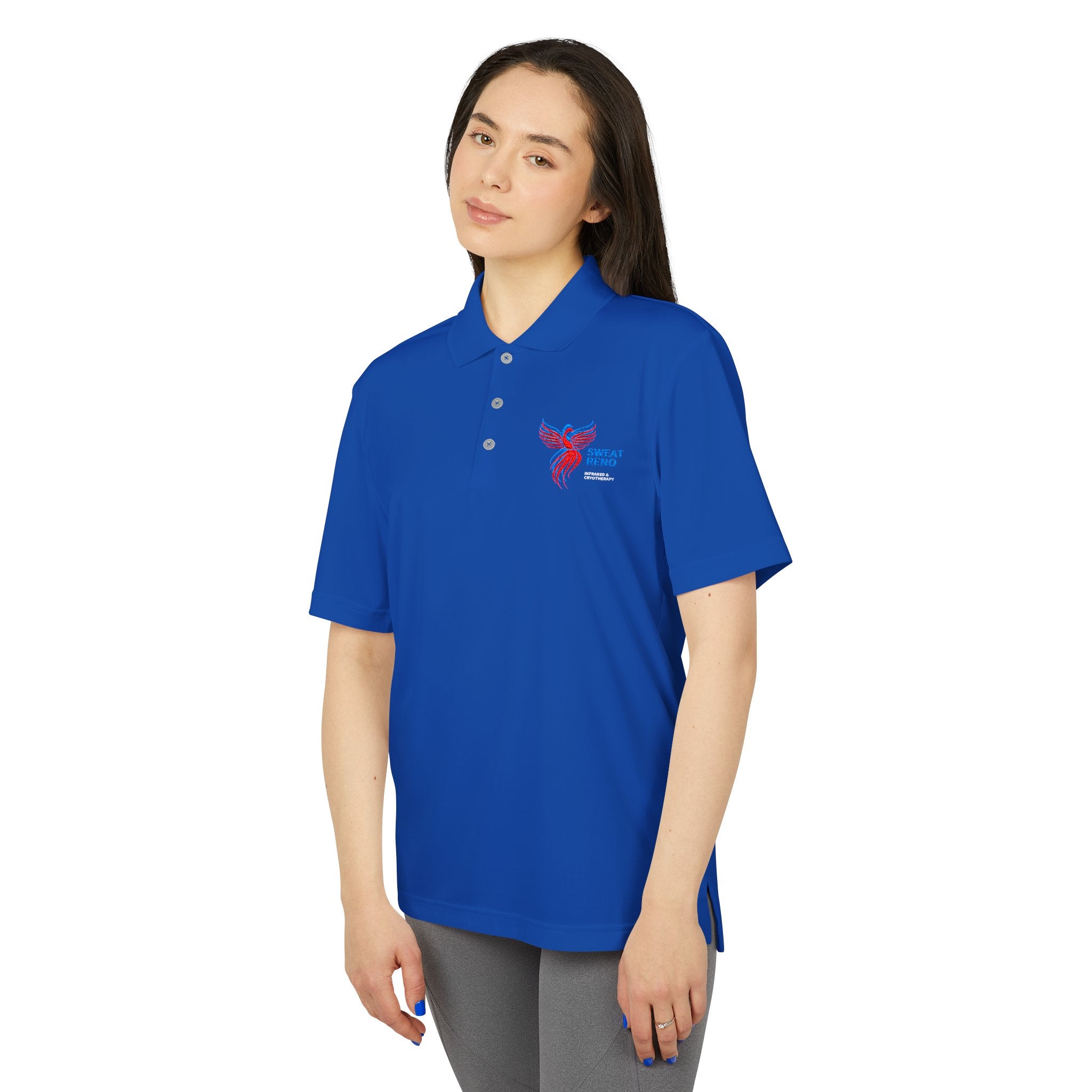 Patriotic Heartbeat Polo — 'Sweet Home' USA Performance Shirt